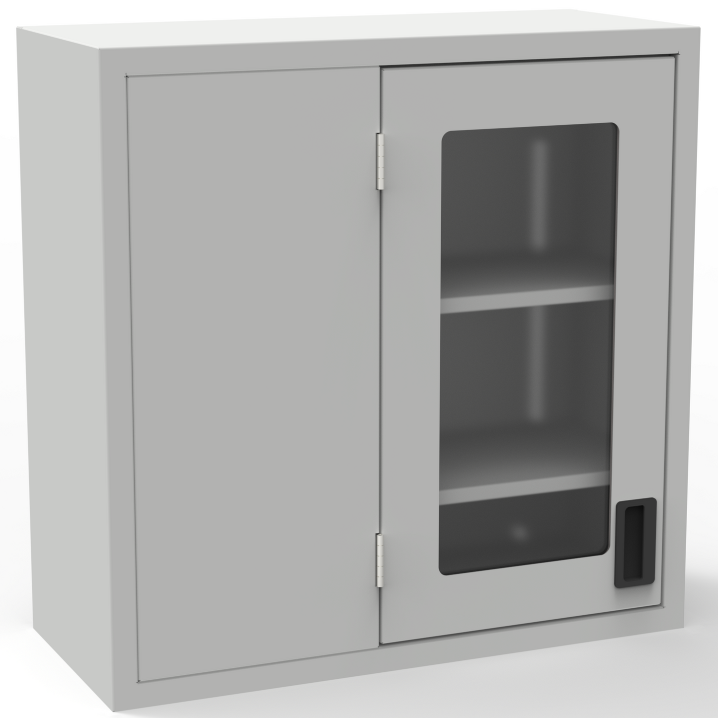 Dead Corner Wall Cabinet - Glass Door with 2 Shelves - Laboratory Casework