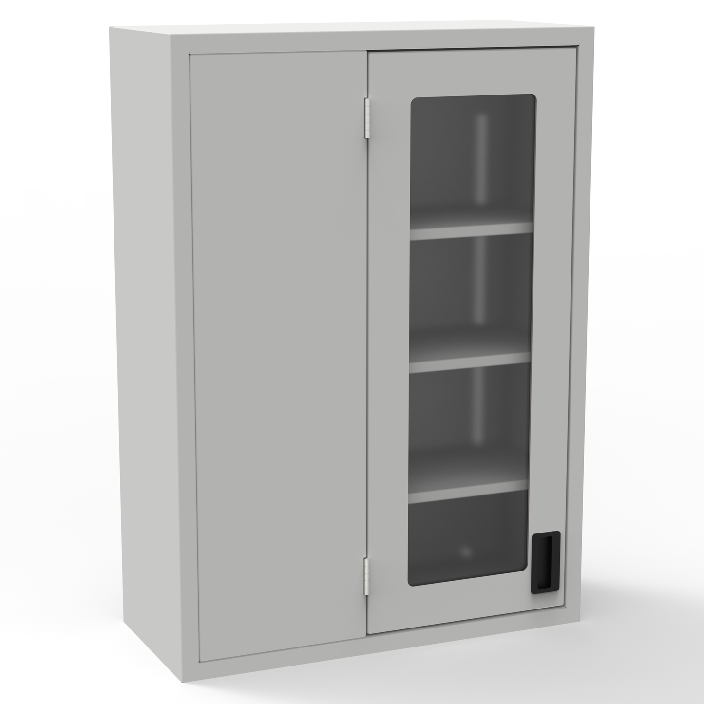 Dead Corner Wall Cabinet - Glass Door with 3 Shelves - Laboratory Casework